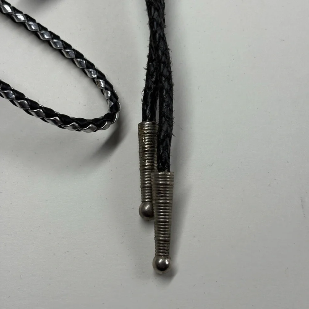 (2) PAP Loyal Order of the Moose BOLO Ties Silver Accents Leather Cord 16